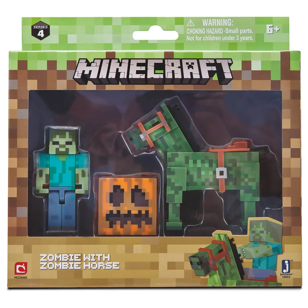 Minecraft Zombie with Zombie Horse Set Image 1