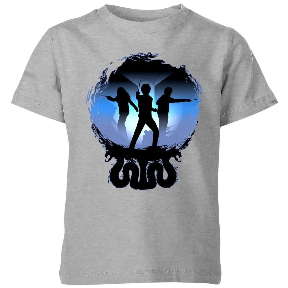 Harry Potter Silhouette Attack Kids' T-Shirt - Grey - 3-4 Years Image 1