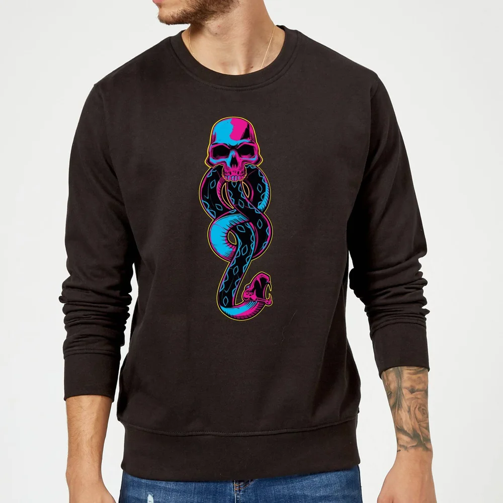 Harry Potter Neon Dark Mark Sweatshirt - Black - S - Black Image 1