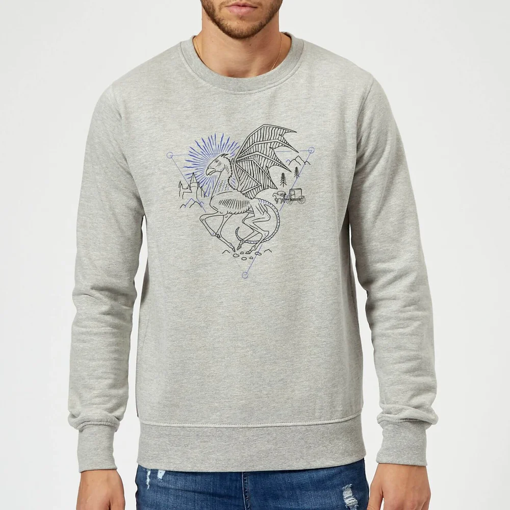Harry Potter Thestral Line Art Sweatshirt - Grey - S - Grey Image 1