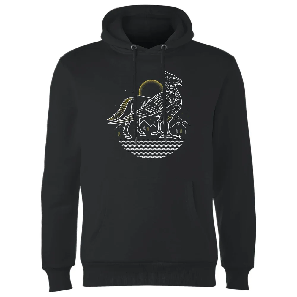 Harry Potter Buckbeak Line Art Hoodie - Black - S - Black Image 1