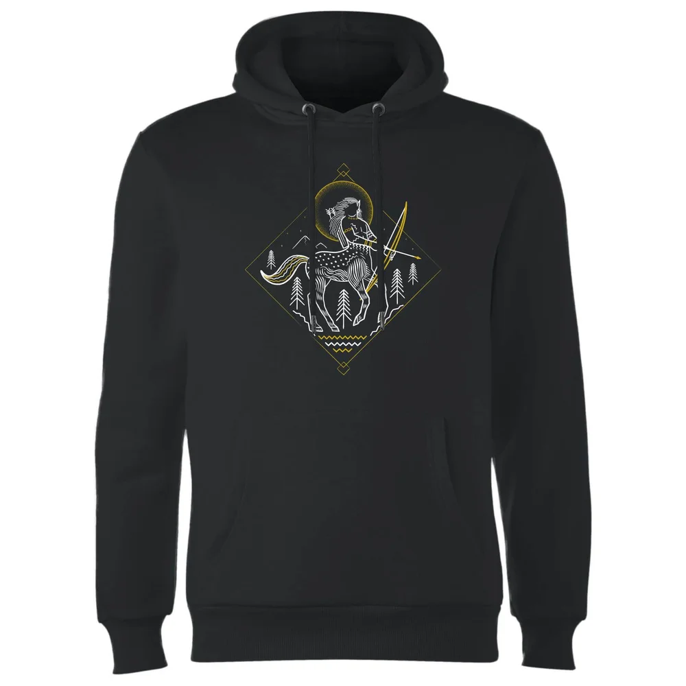 Harry Potter Centaur Line Art Hoodie - Black - S - Black Image 1