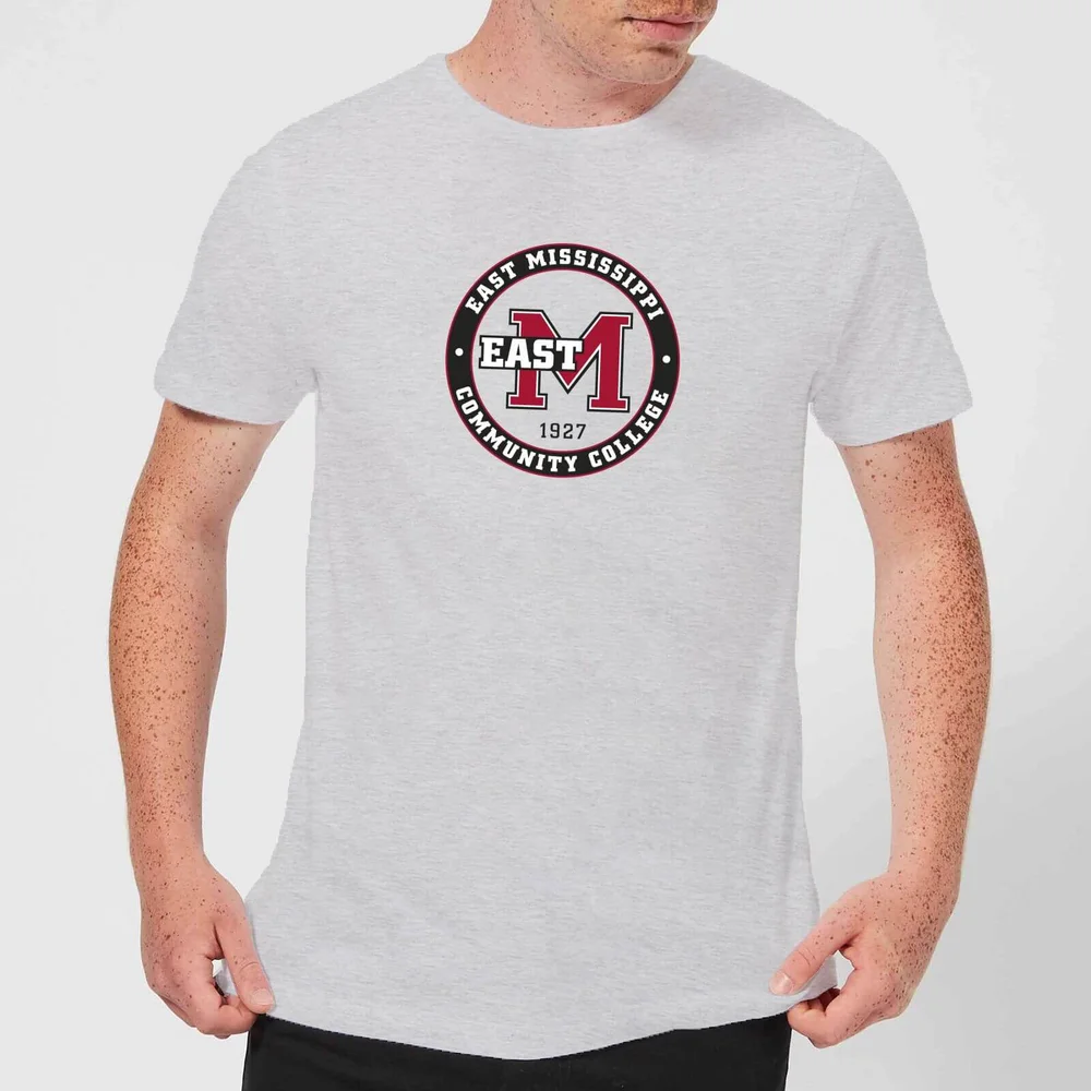 East Mississippi Community College Seal Men's T-Shirt - Grey - S Image 1