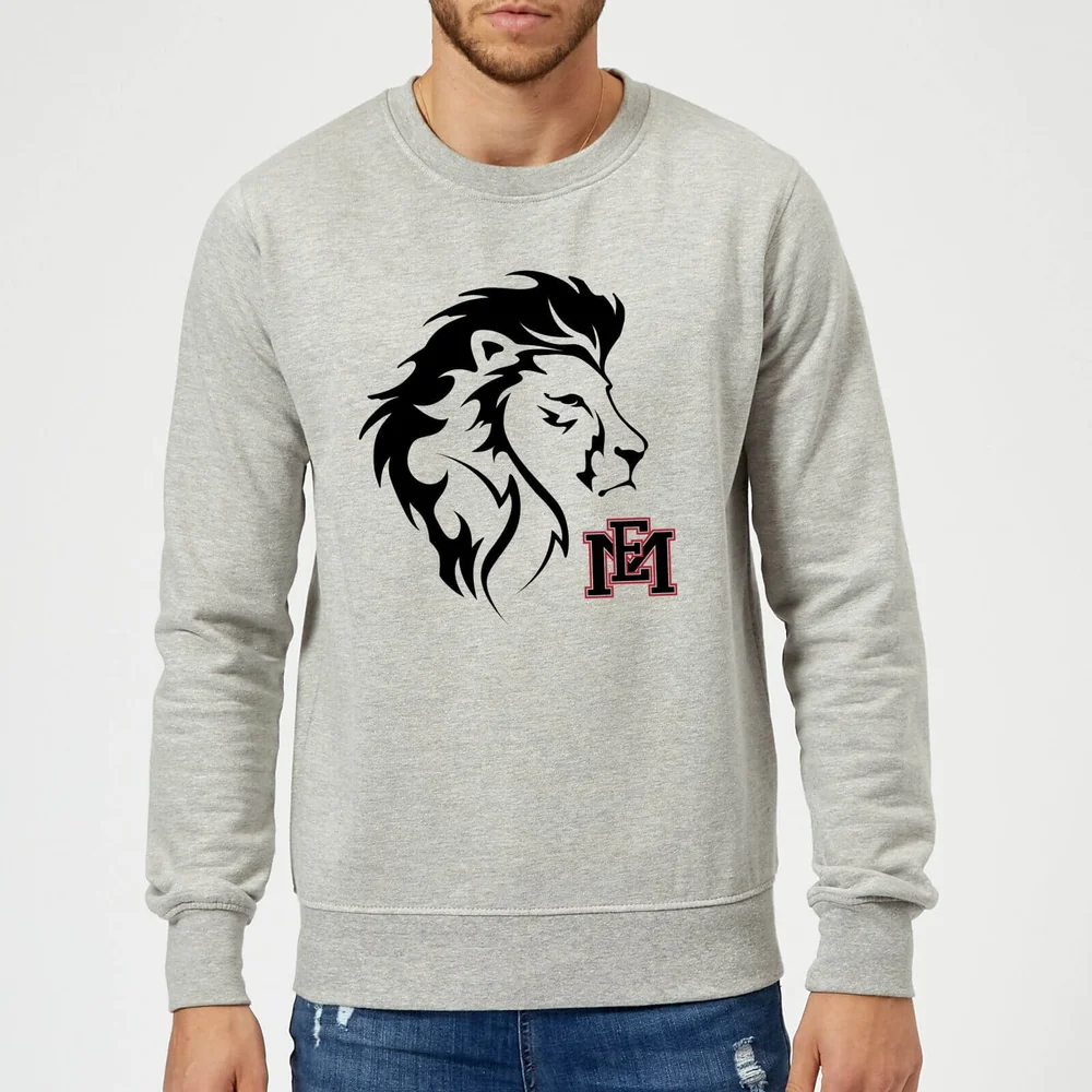 East Mississippi Community College Lion Head and Logo Sweatshirt - Grey - S - Grey Image 1