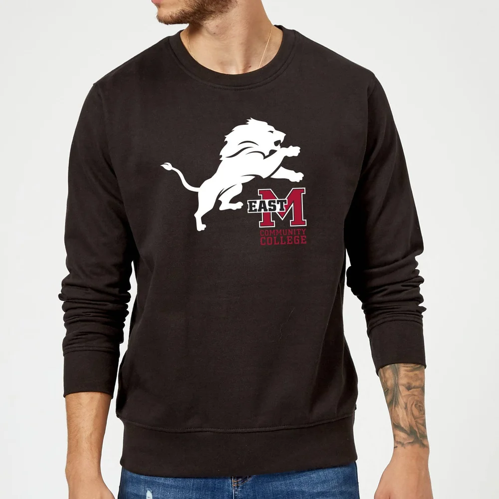 East Mississippi Community College Lion and Logo Sweatshirt - Black - S Image 1