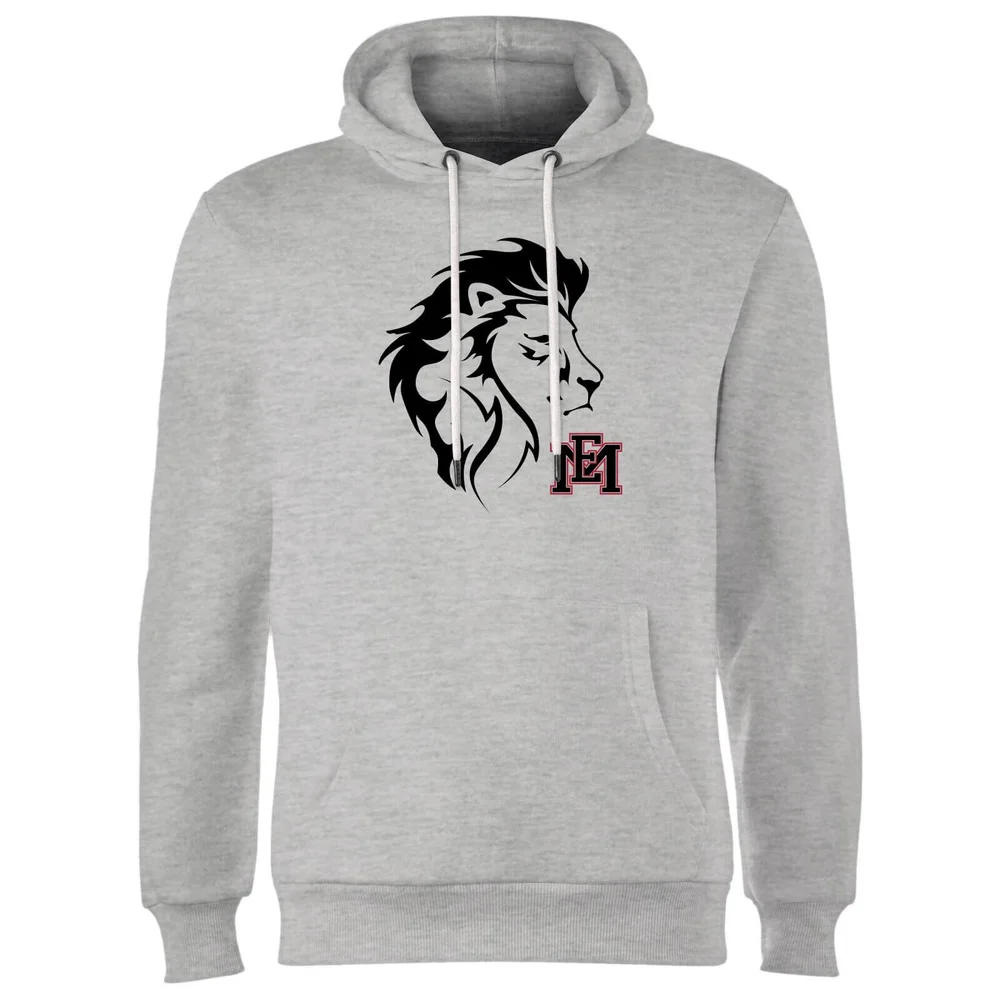East Mississippi Community College Lion Head and Logo Hoodie - Grey - S - Grey Image 1