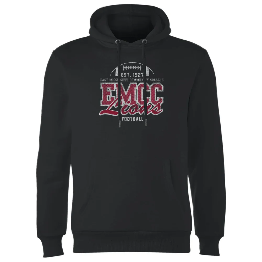 East Mississippi Community College Lions Distressed Hoodie - Black - S Image 1