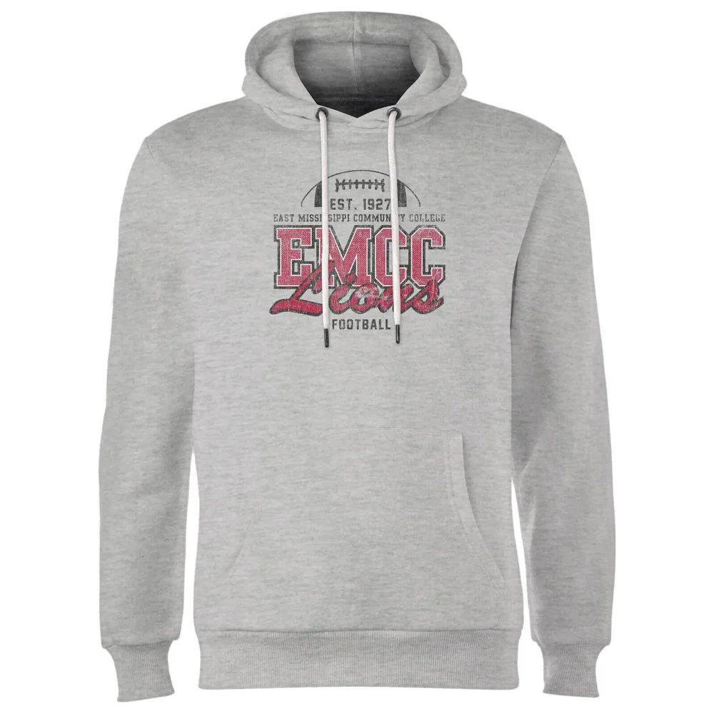 East Mississippi Community College Lions Distressed Hoodie - Grey - S - Grey Image 1