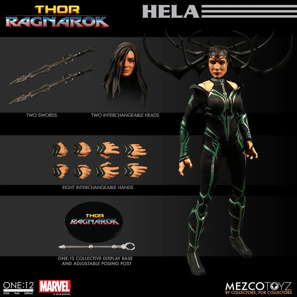 Mezco One:12 Collective Thor: Ragnarok Hela Action Figure Image 1