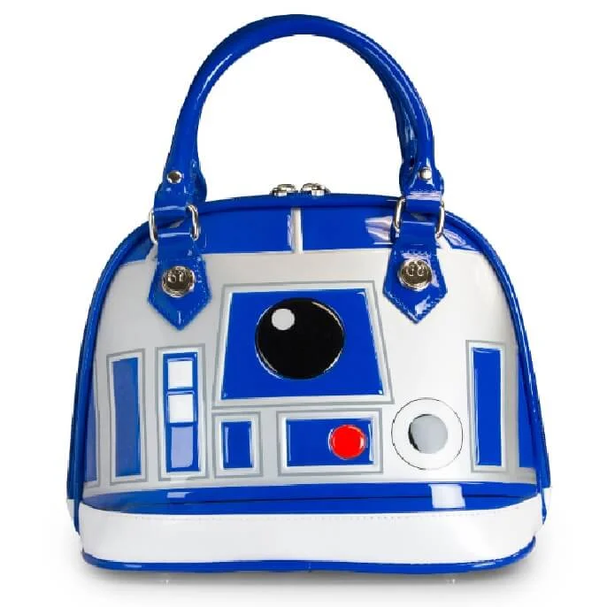 Loungefly Star Wars R2-D2 Patent Dome Bag - Blue/White/Silver Image 1