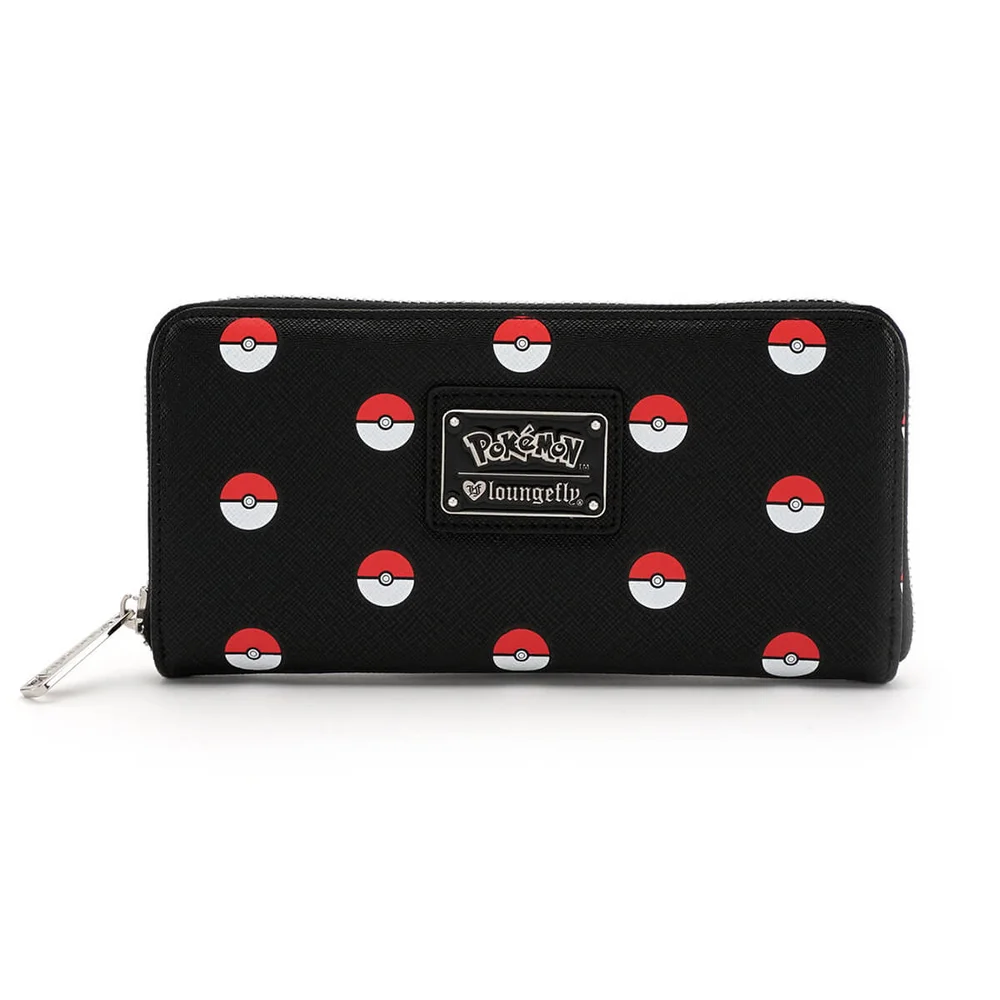 Loungefly Pokémon Black with Pokéballs AOP Wallet Image 1