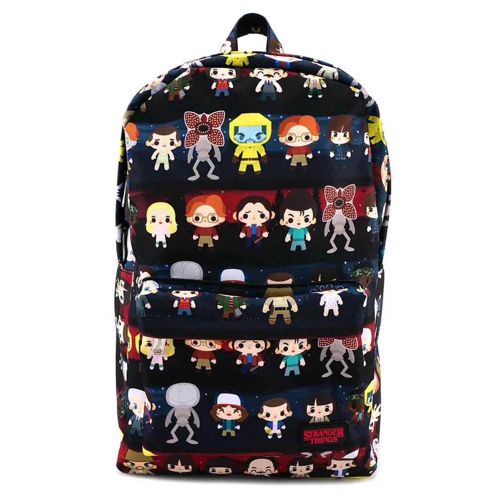 Loungefly Stranger Things Baby Characters AOP Print Backpack Bag Image 1