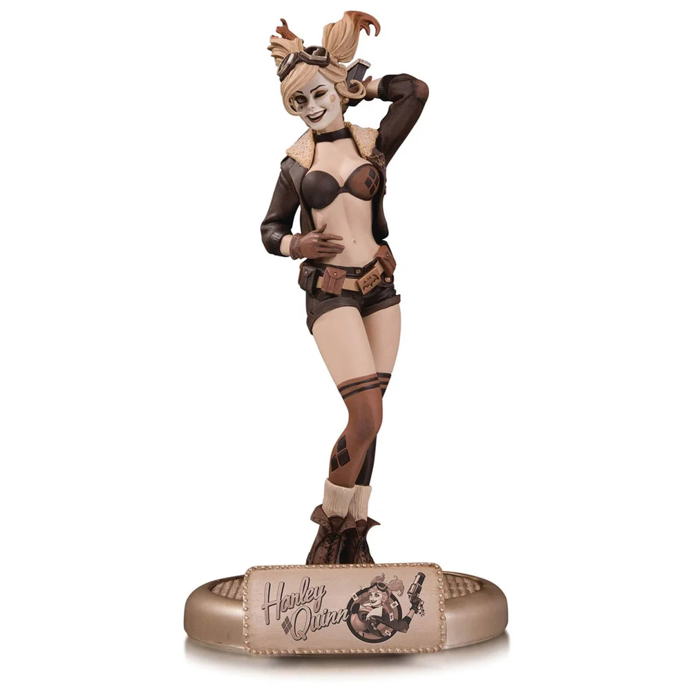 DC Collectibles DC Bombshells Harley Quinn Sepia Tone Variant Statue Image 1