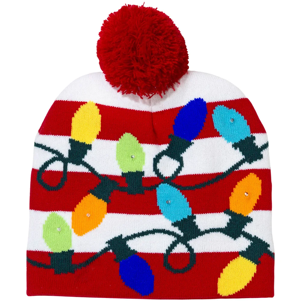 Light Up Knitted Christmas Hat Image 1