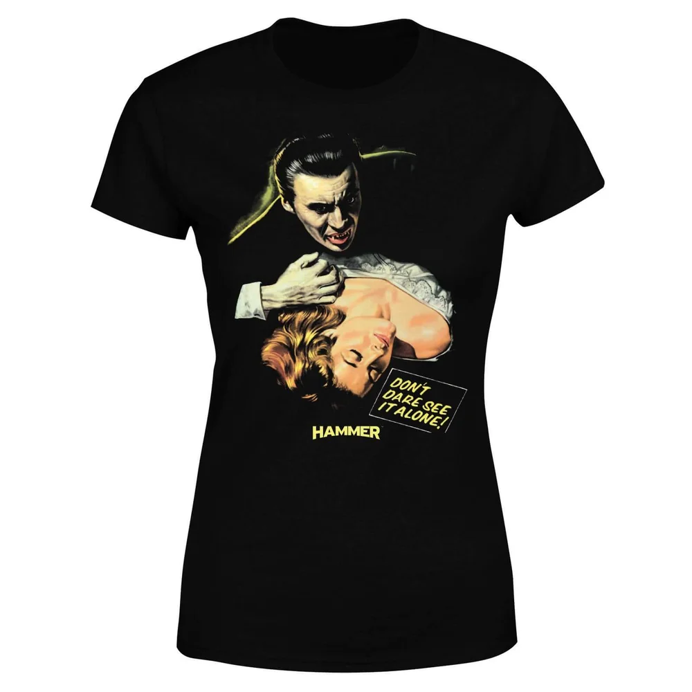 Hammer Horror Dracula Don't Dare See It Alone Women's T-Shirt - Black - S Image 1