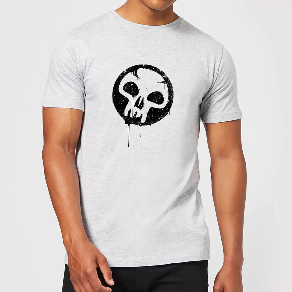 Magic The Gathering Black Mana Splatter Men's T-Shirt - Grey - S Image 1
