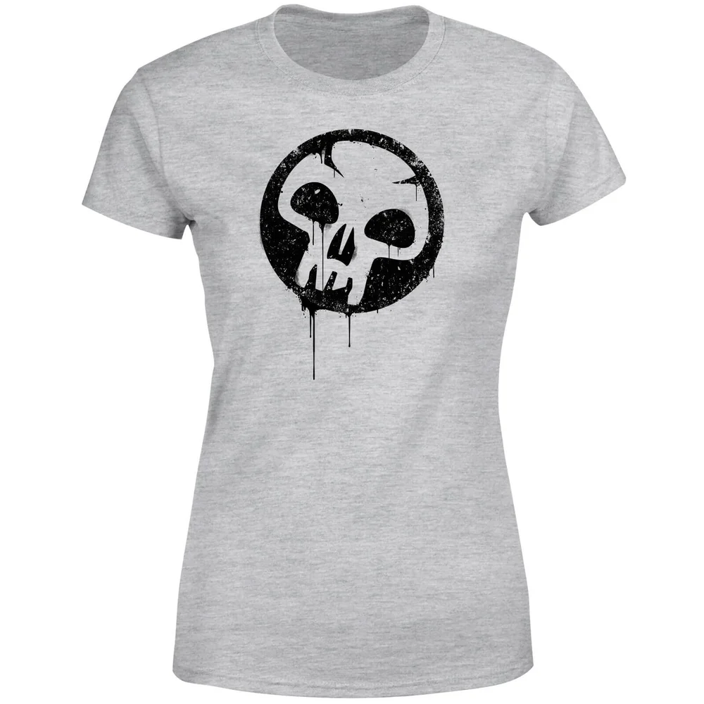 Magic The Gathering Black Mana Splatter Women's T-Shirt - Grey - S Image 1
