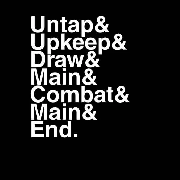 Magic The Gathering Turn Phases Women's T-Shirt - Black