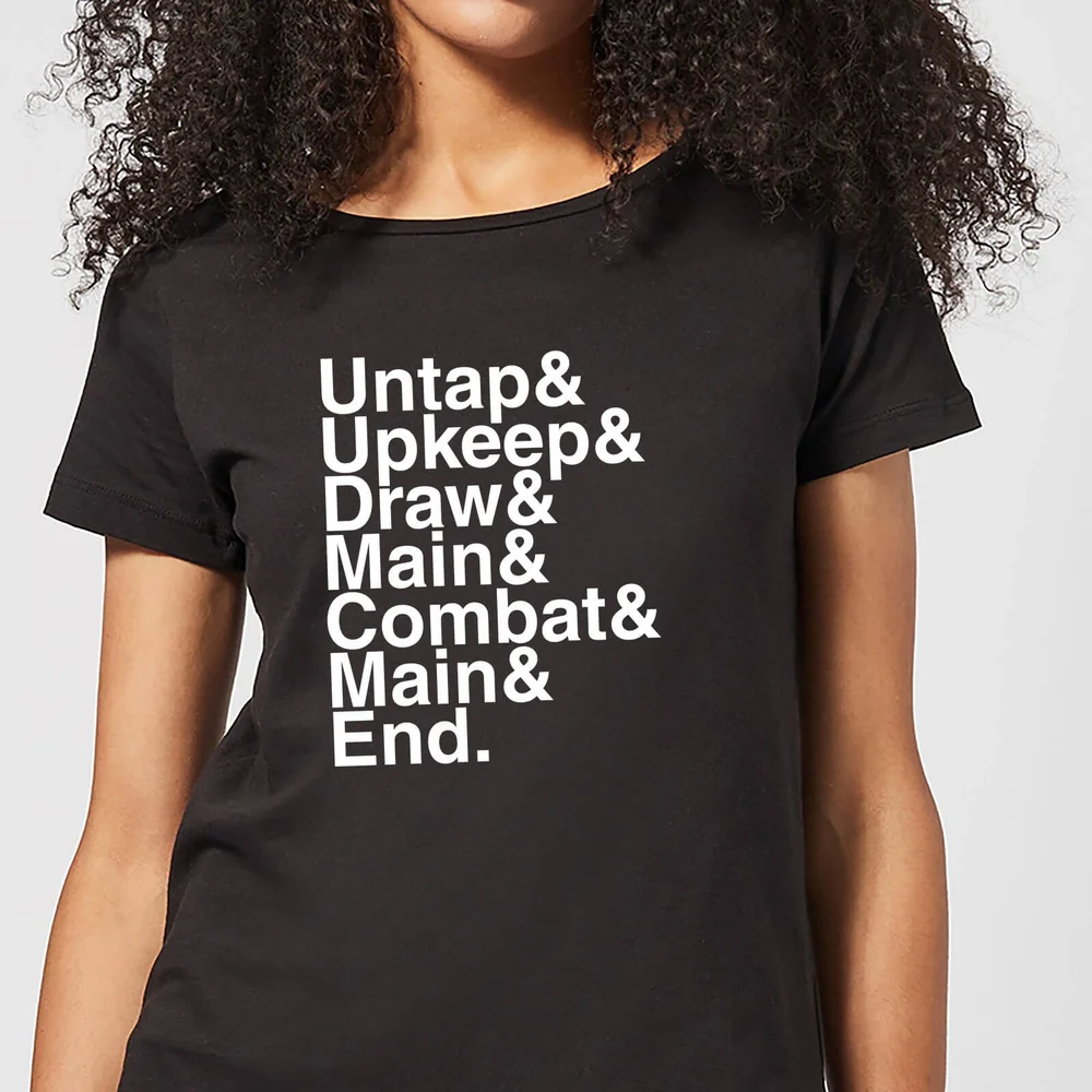 Magic The Gathering Turn Phases Women's T-Shirt - Black - S - Black Image 1