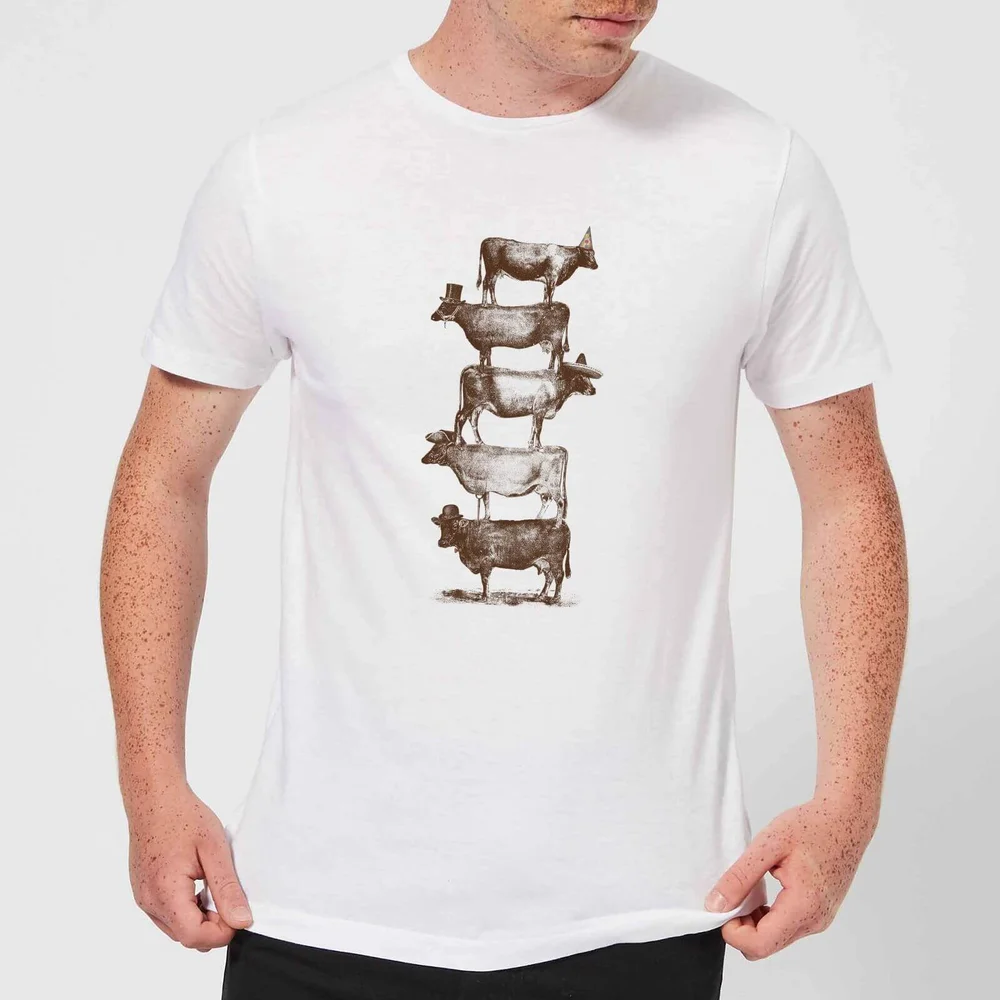 Florent Bodart Cow Cow Nuts Men's T-Shirt - White - 5XL Image 1