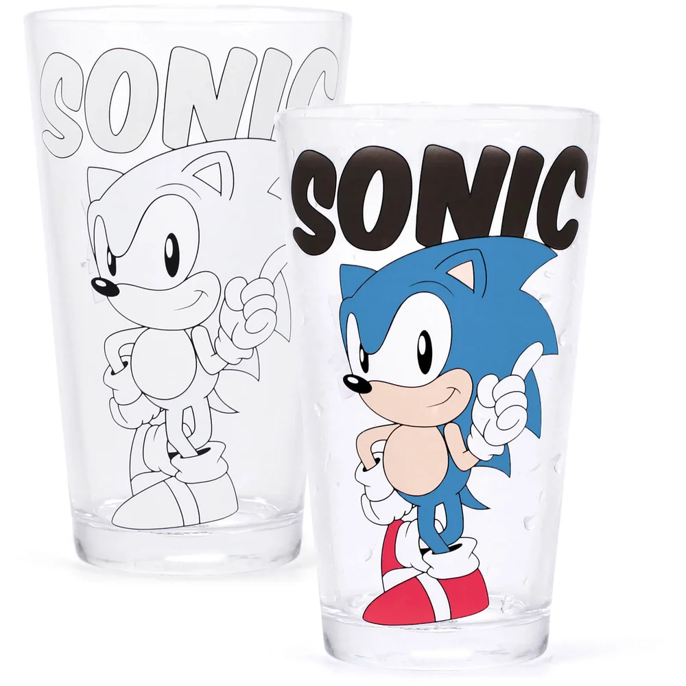 Sonic The Headgehog Colour Changing Glass Image 1
