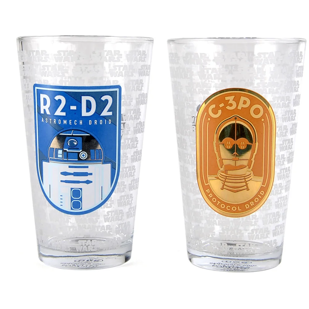 Star Wars R2-D2 and C-3PO Large Glasses (Set of 2) Image 1