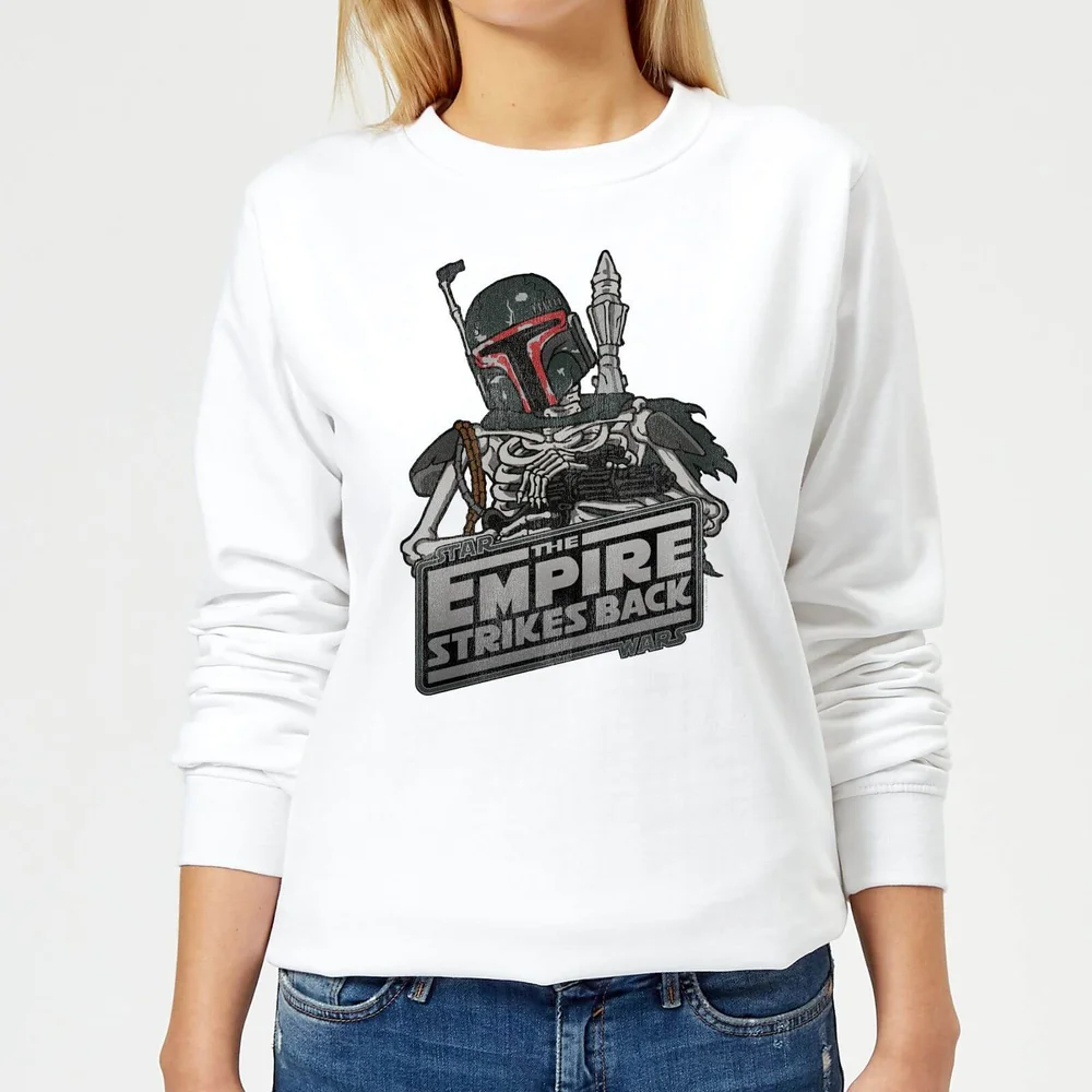 Star Wars Boba Fett Skeleton Women's Sweatshirt - White - S - White Image 1