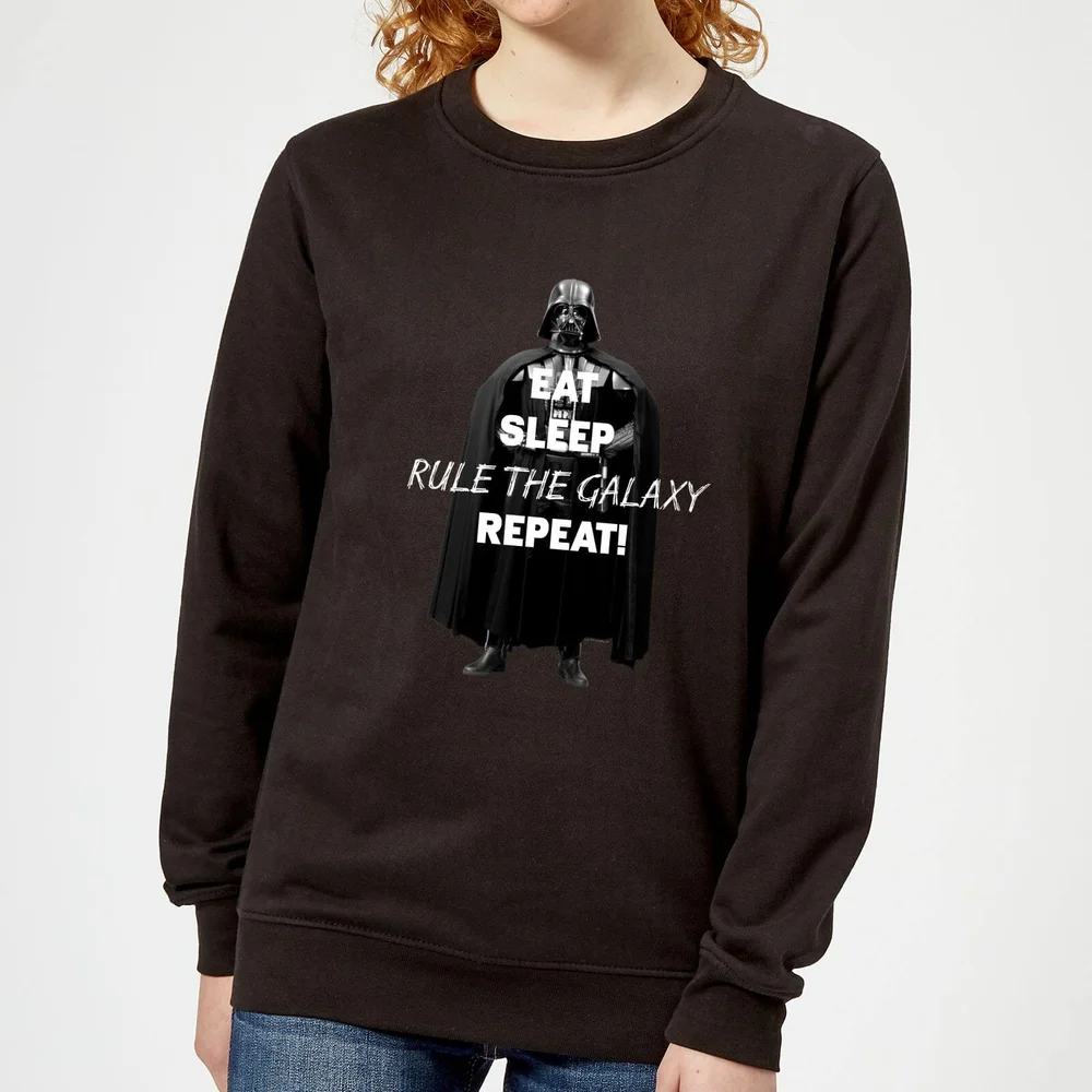 Star Wars Eat Sleep Rule The Galaxy Repeat Women's Sweatshirt - Black - S Image 1