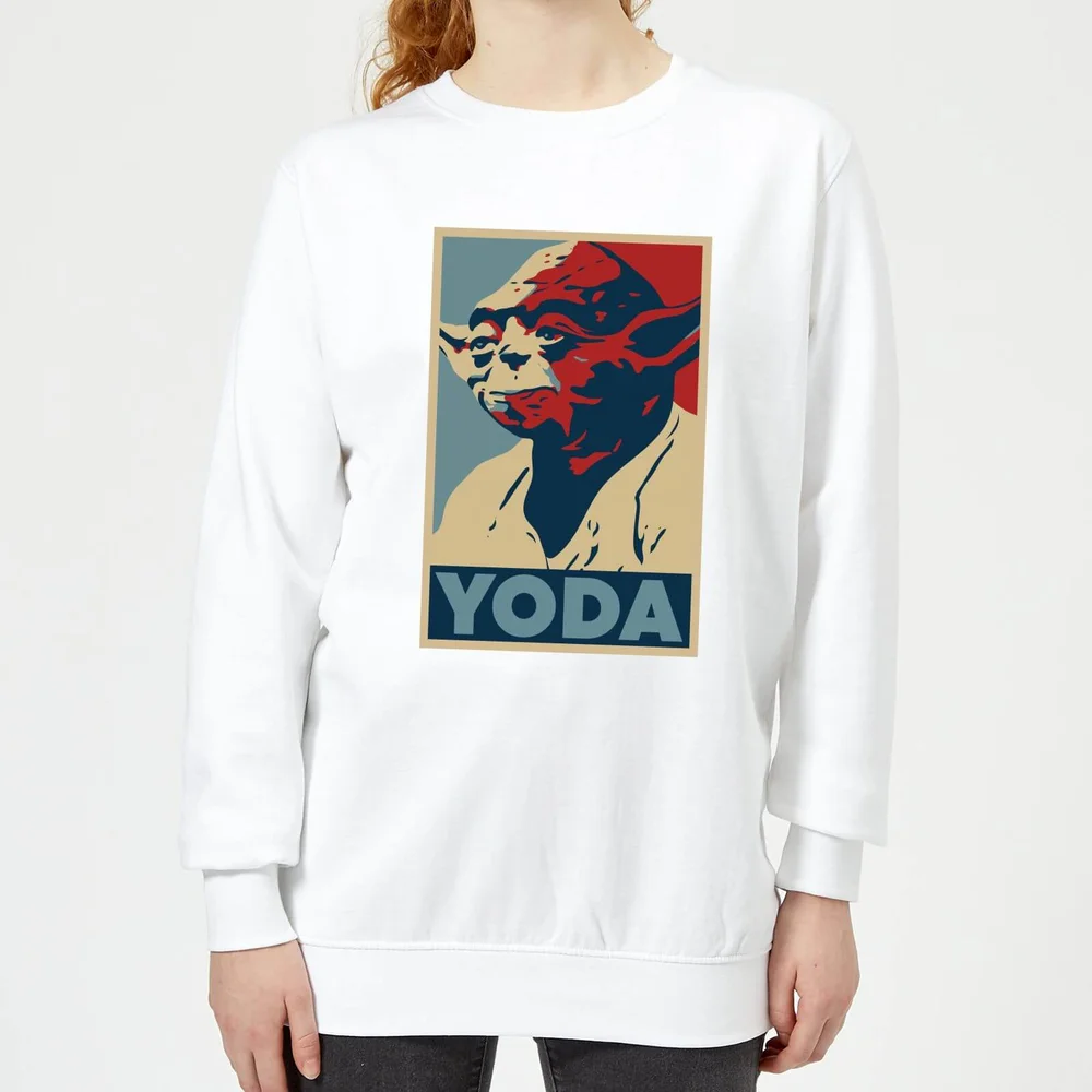 Star Wars Yoda Poster Women's Sweatshirt - White - S - White Image 1