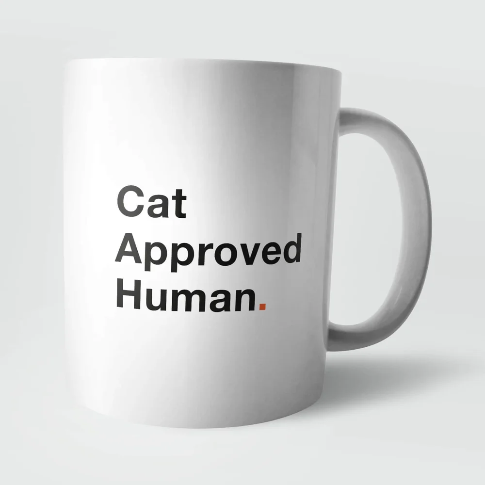 Cat Approved Human. Mug Image 1