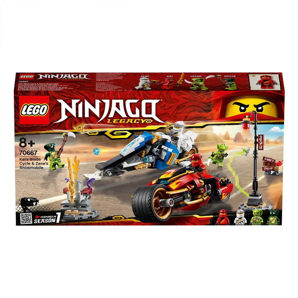LEGO NINJAGO: Kai's Blade Cycle & Zane's Snowmobile (70667) Image 1