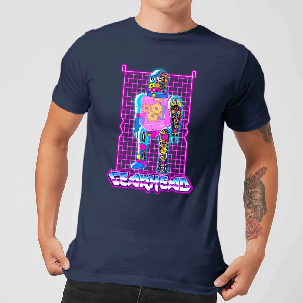 Rick and Morty Gearhead Men's T-Shirt - Navy - S Image 1