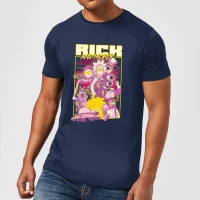 Rick and Morty 80s Poster Men's T-Shirt - Navy - undefined undefined