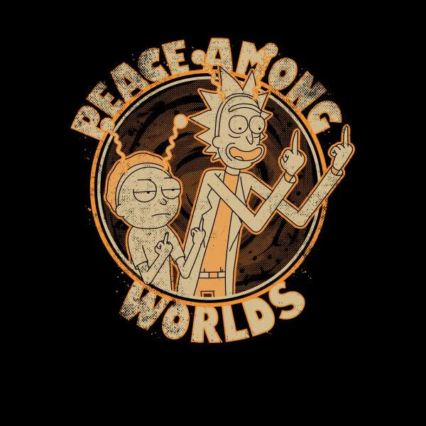 Rick and Morty Peace Among Worlds Women's T-Shirt - Black