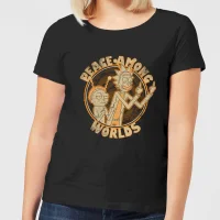 Rick and Morty Peace Among Worlds Women's T-Shirt - Black - undefined undefined