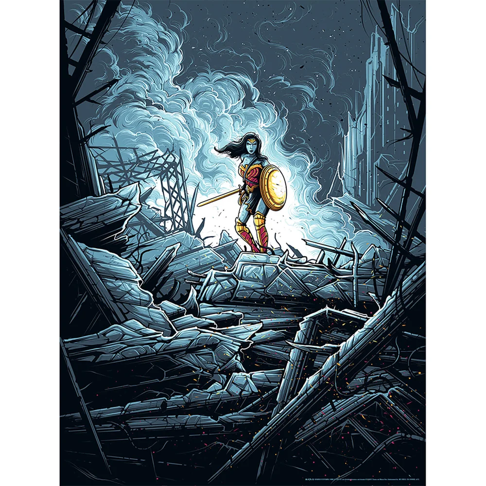 DC Comics Wonder Woman "Warrior" 18" x 24" Silkscreen Print (Colour Variant) by Dan Mumford Image 1