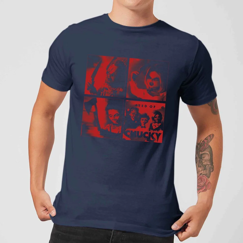 Chucky Family Photo Men's T-Shirt - Navy - S Image 1