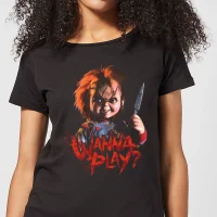 Chucky Wanna Play? Women's T-Shirt - Black - undefined undefined