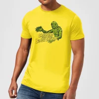 Universal Monsters Creature From The Black Lagoon Retro Crest Men's T-Shirt - Yellow - undefined undefined