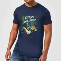 Universal Monsters Creature From The Black Lagoon Vintage Poster Men's T-Shirt - Navy - undefined undefined