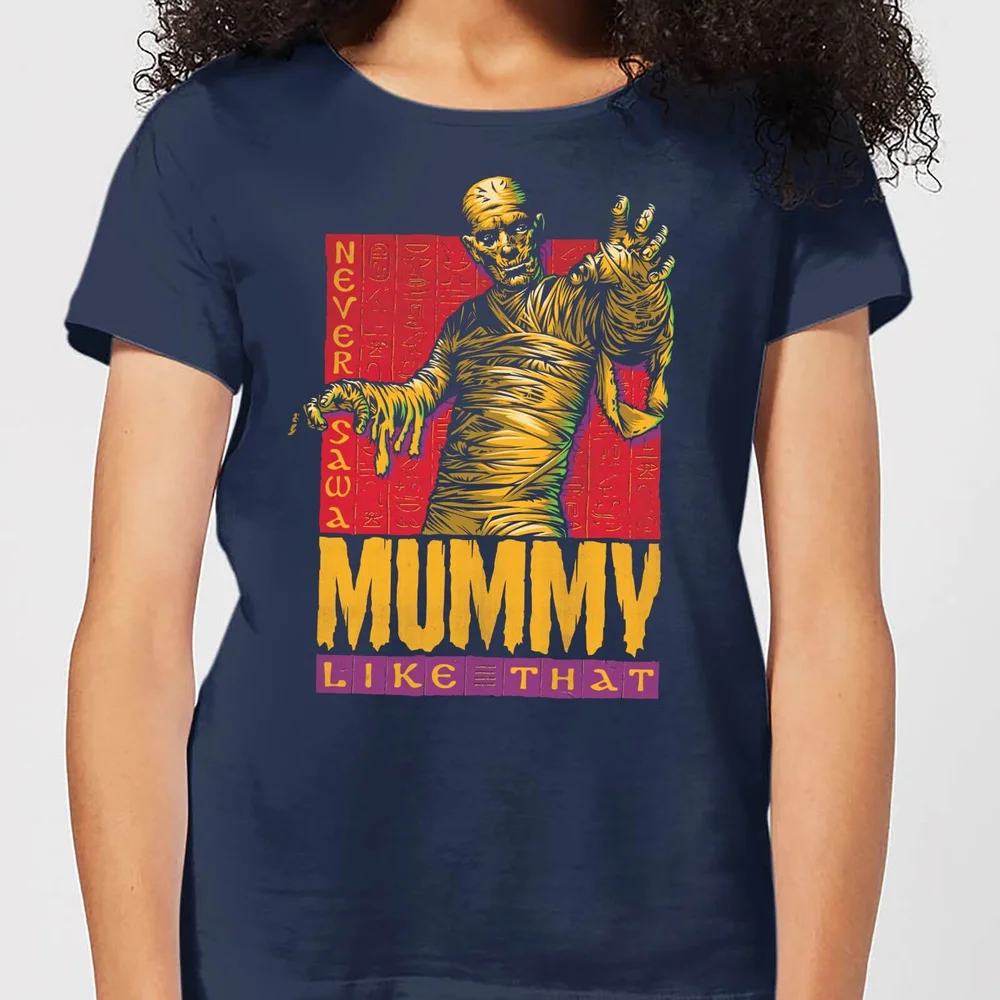 Universal Monsters The Mummy Retro Women's T-Shirt - Navy - S Image 1