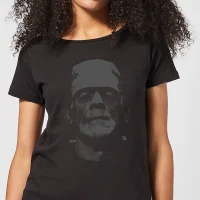 Universal Monsters Frankenstein Black and White Women's T-Shirt - Black - undefined undefined