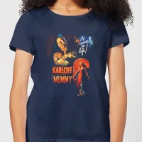 Universal Monsters The Mummy Vintage Poster Women's T-Shirt - Navy - undefined undefined