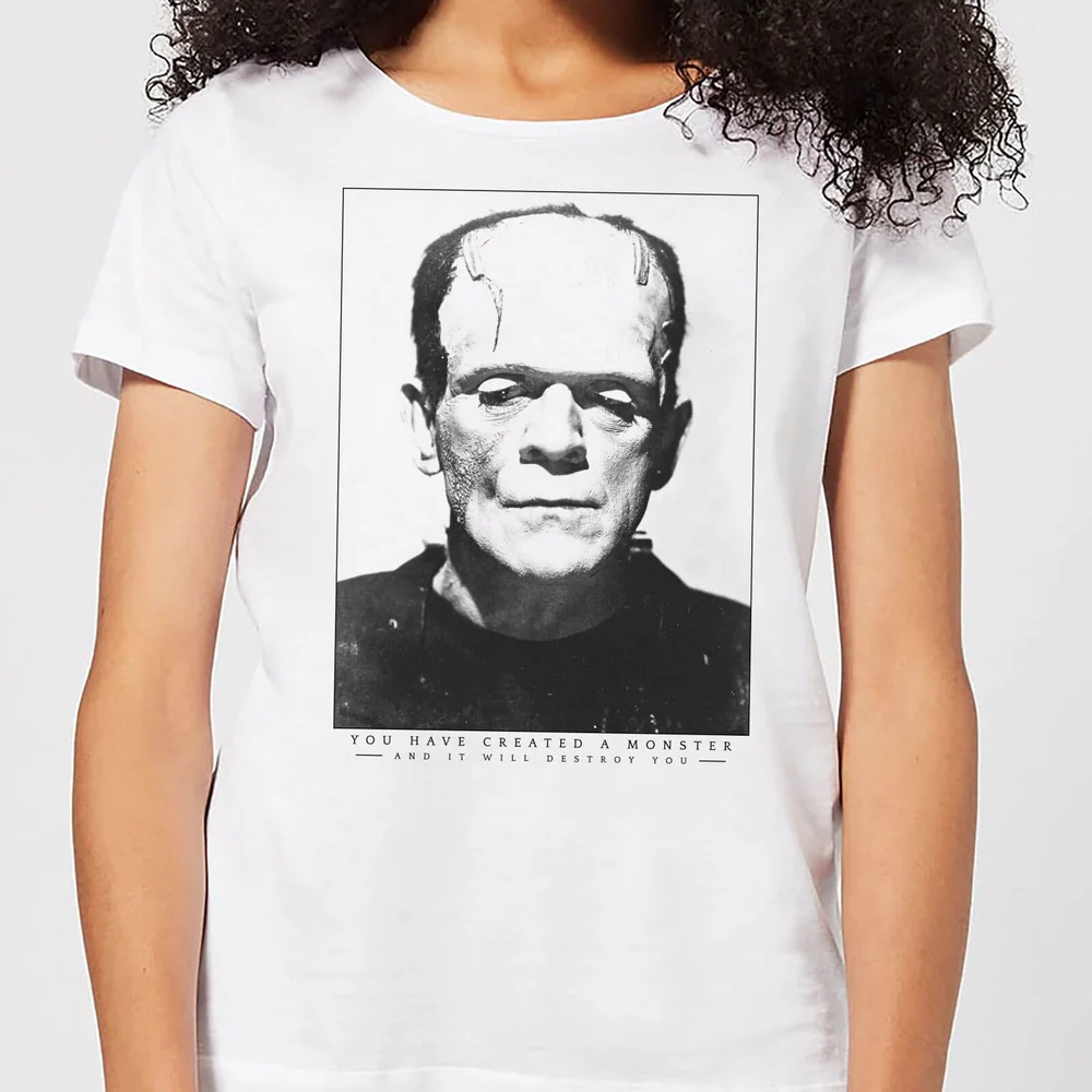 Universal Monsters Frankenstein Portrait Women's T-Shirt - White - S Image 1