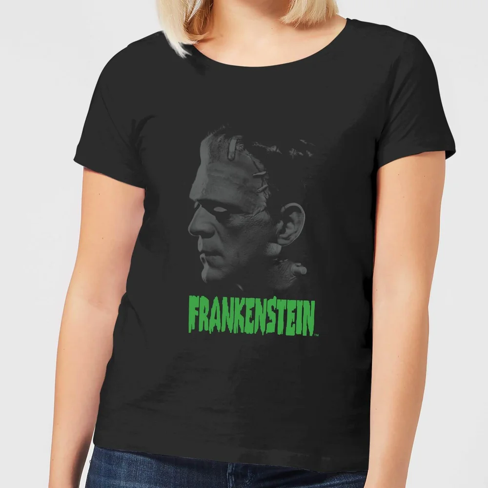 Universal Monsters Frankenstein Greyscale Women's T-Shirt - Black - S Image 1