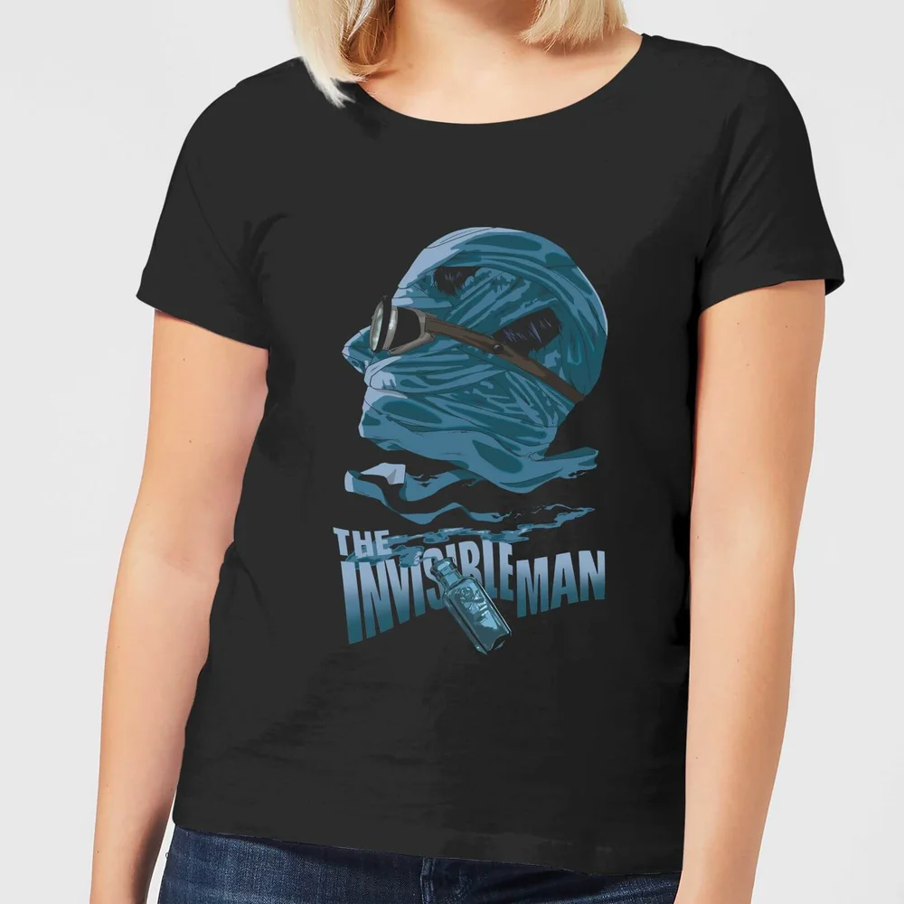 Universal Monsters The Invisible Man Illustrated Women's T-Shirt - Black - S Image 1