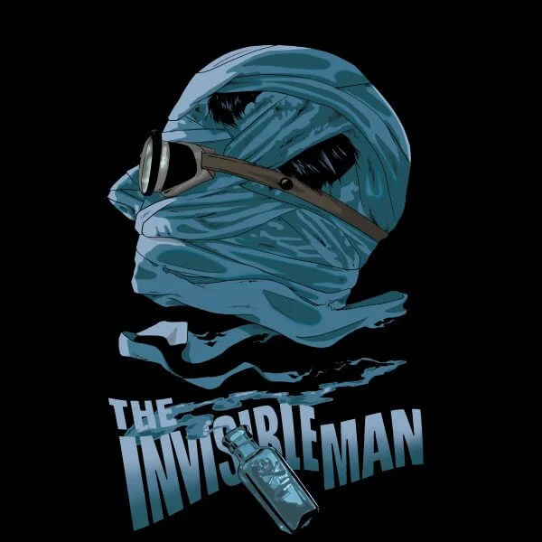 Universal Monsters The Invisible Man Illustrated Women's T-Shirt - Black