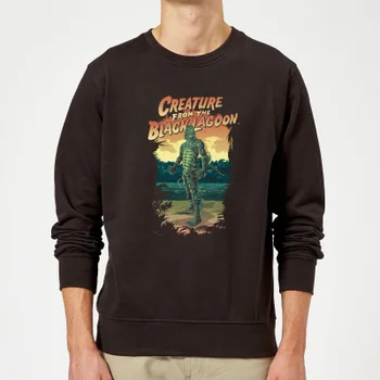 Universal Monsters Creature From The Black Lagoon Illustrated Sweatshirt - Black
