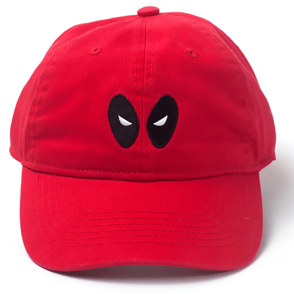 Marvel Deadpool Men's Eyes Dad Cap - Red Image 1