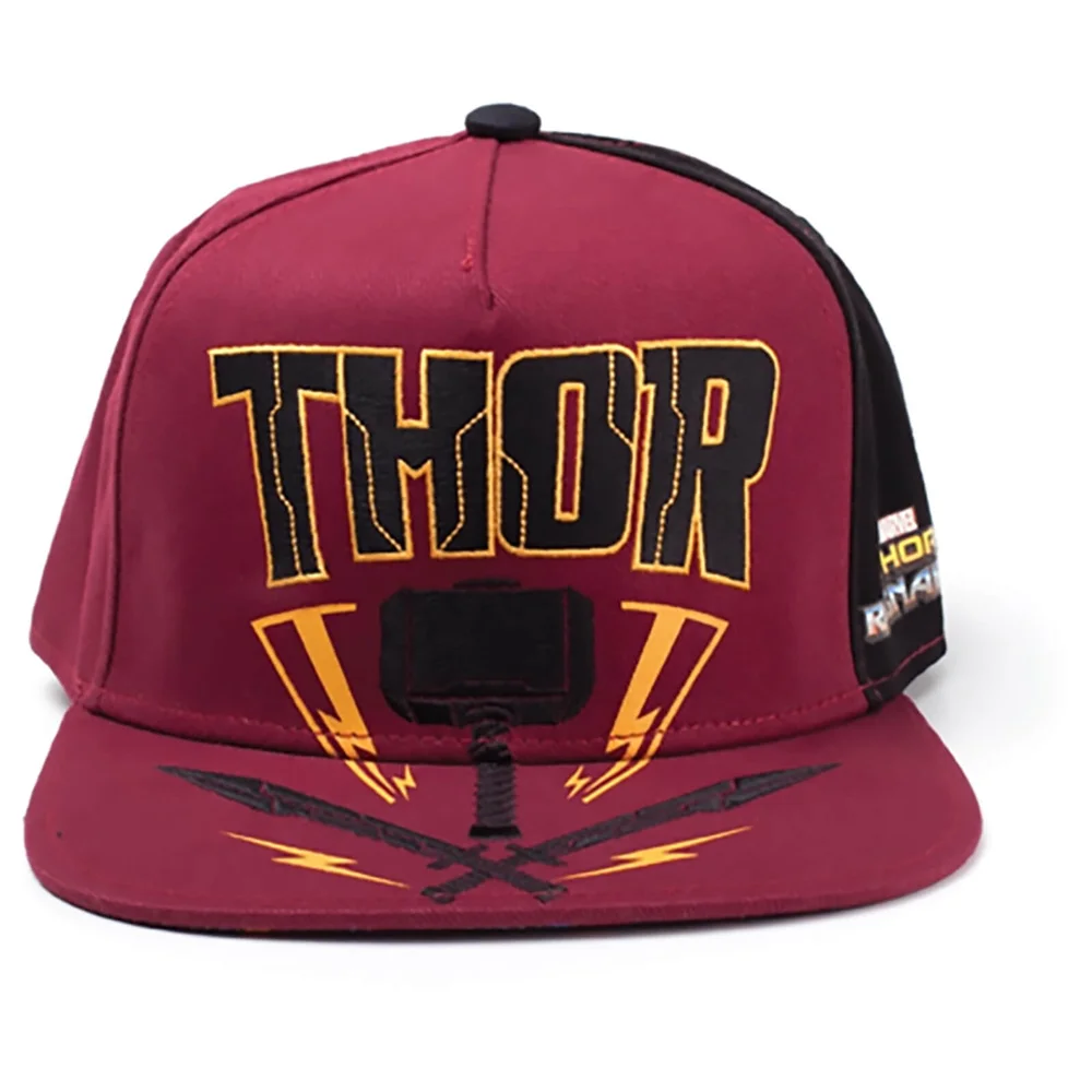 Marvel Thor Ragnarok Men's Thor Hammer Snapback - Red Image 1